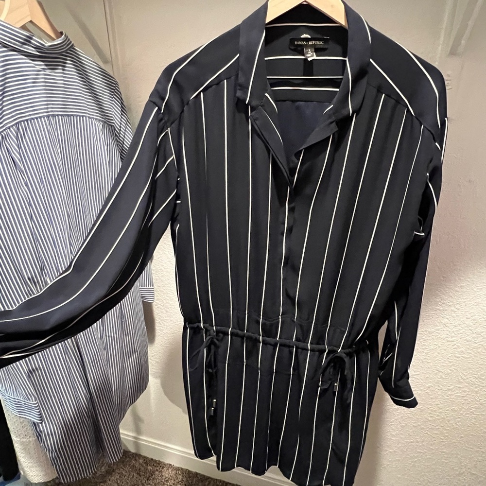 Banana Republic Striped shirt dress, perfect for the office.